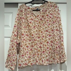 Old Navy Floral Print Women's Top -Size 2X